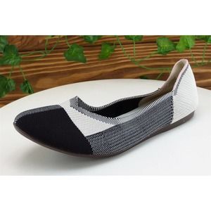 JSport Women Sz 6.5 M Black‎ Flat Fabric Shoes Doreen